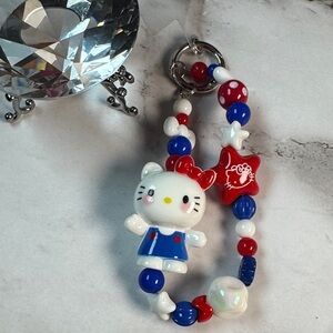Cute Hello Kitty Beaded Keychain/Purse or Cellphone Chain